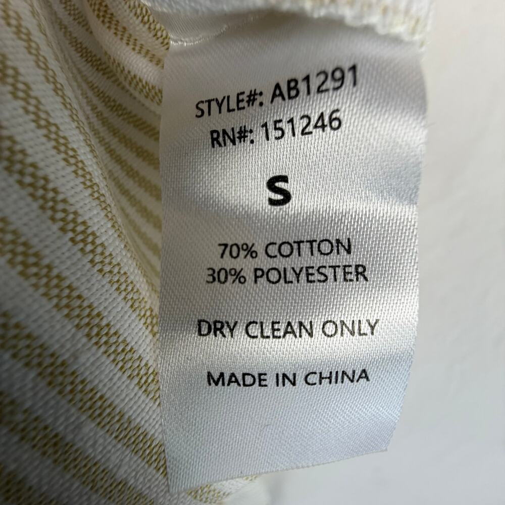 NWT Brass & Roe Wide Leg Pants Womens Size S Tan White Striped Drawstring $52 - Picture 9 of 9